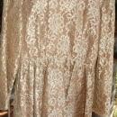 Jackie Bernard Bronze Gold Lace Dress Vintage sz 12 Cocktail Dress