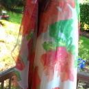 Shannon Rodgers for Jerry Silverman I. Magnin Flowered Chiffon Dress with Attached Scarf or Train
