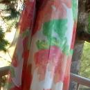 Shannon Rodgers for Jerry Silverman I. Magnin Flowered Chiffon Dress with Attached Scarf or Train