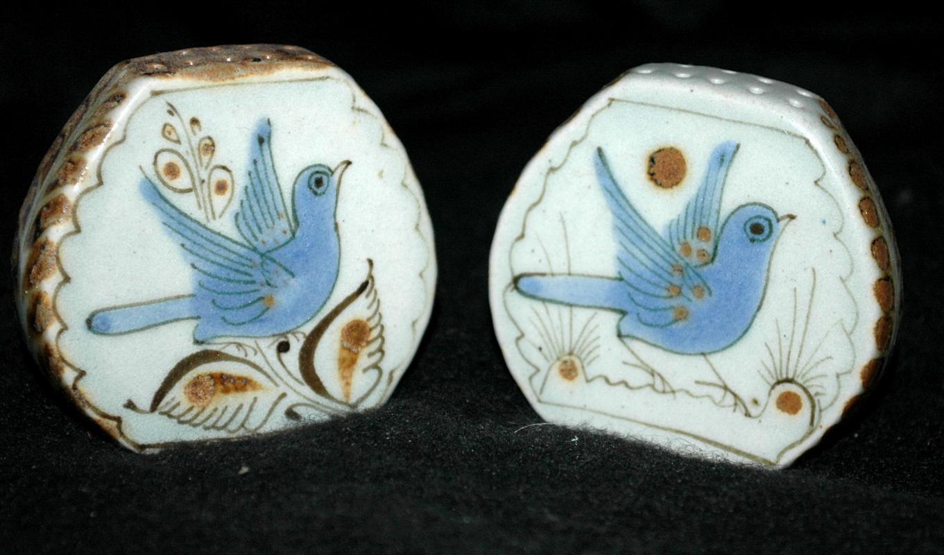 Mexican Tonala Pottery Salt Pepper Shakers