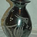 MATEOS MEXICO BLACK POTTERY VASE 9