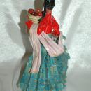 Vintage Mexican Senorita Paper Mache Colorful Traditional Dress Folk Art