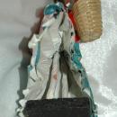 Vintage Mexican Senorita Paper Mache Colorful Traditional Dress Folk Art