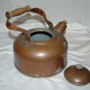 Antique Copper Tea Kettle with Whistle , Moveable Bail
