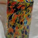 Mexican Hand Blown Art Glass Confetti Tumbler Glass