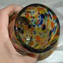 Mexican Hand Blown Art Glass Confetti Tumbler Glass