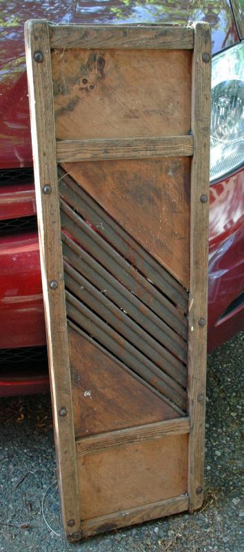 Giant Cabbage Slicer Slaw Board Wood with 5 Blades , Primitive