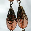 Unique Victorian Dangle Earrings, Hand crafted from faceted Lucite