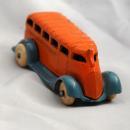Barclay Toy Coast to Coast Auto Bus Orange and Blue Pre -War Slush Die-cast Very RARE!