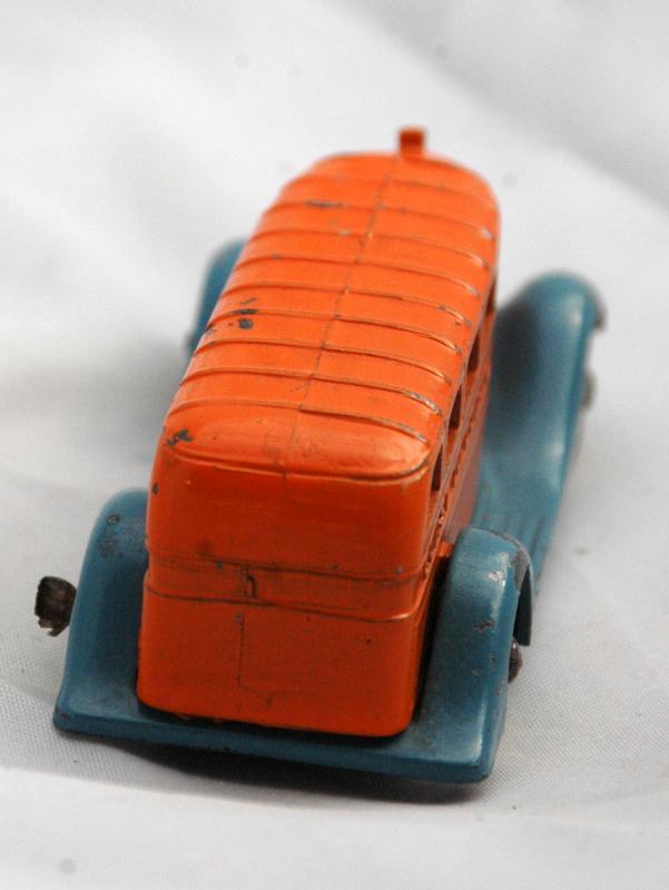 Barclay Toy Coast to Coast Auto Bus Orange and Blue Pre -War Slush Die-cast Very RARE!