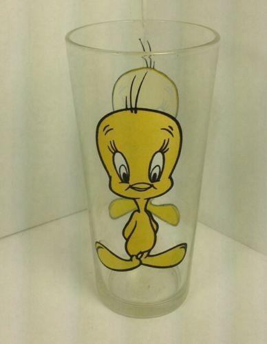 Tweety Bird Looney Tunes Drinking Glass Warner Bros 1973 Pepsi Collector Series