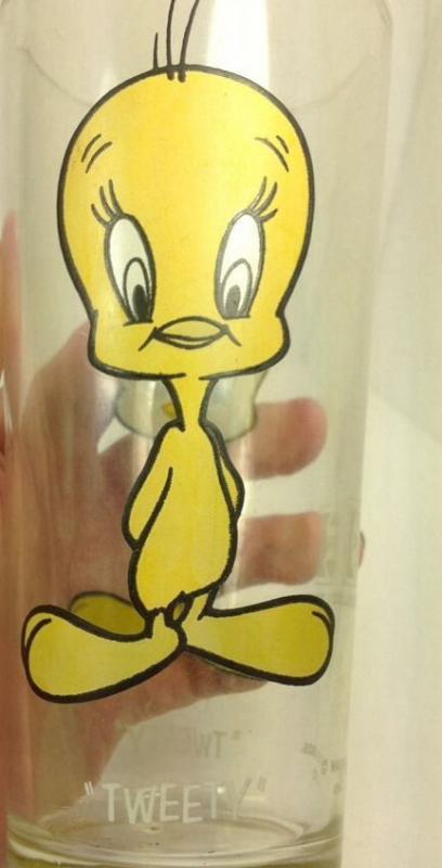 Tweety Bird Looney Tunes Drinking Glass Warner Bros 1973 Pepsi Collector Series