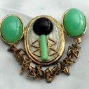 Atomic Lucite Enamel Pin Brooch High Voltage Appearance - Unusual