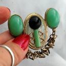 Atomic Lucite Enamel Pin Brooch High Voltage Appearance - Unusual