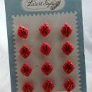 Antique Czech Glass Buttons on Card Art Deco Fancy Pink with swirls and gold Latest Style Brand
