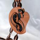 Mid-Century Modernist Solid Copper Pendant Necklace & Chain