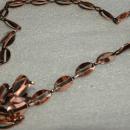 Mid-Century Modernist Solid Copper Pendant Necklace & Chain