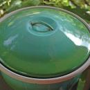 Vintage Graniteware, Enamelware Iron Dutch Oven Cooking Pot 8 Qts