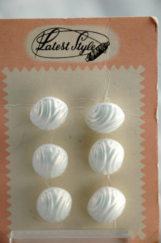 Antique Czech Glass Buttons on Card