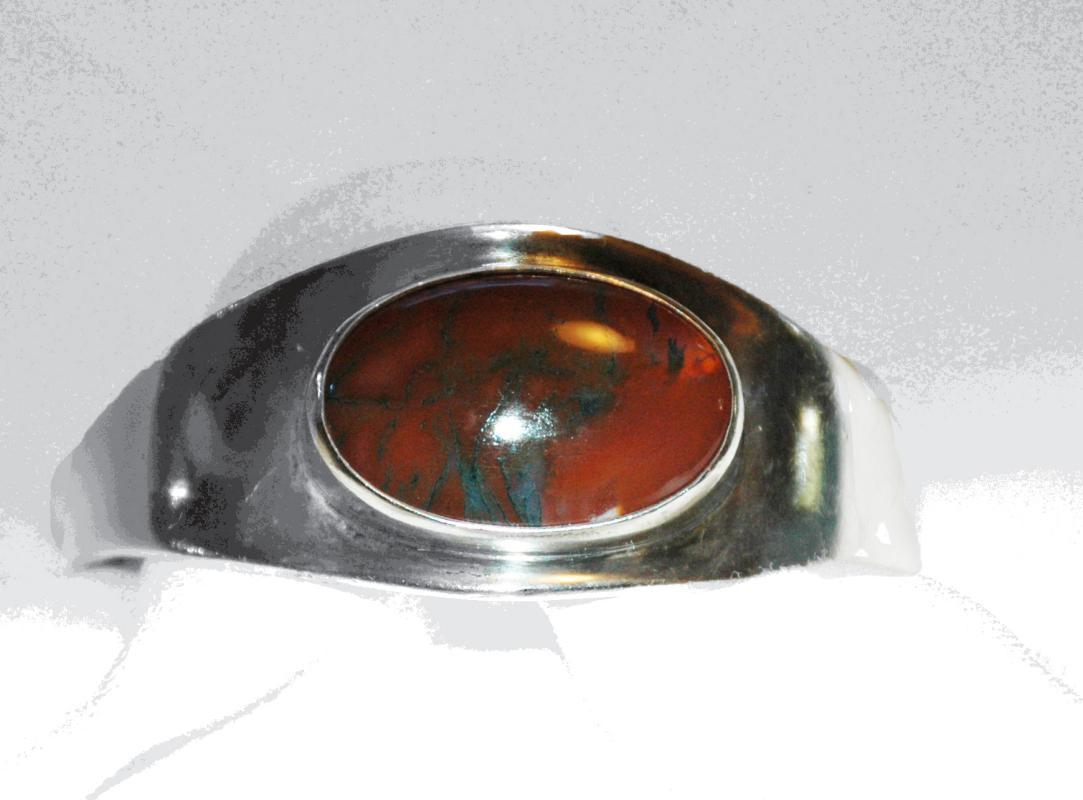 Bent Knudsen Modernist Denmark Sterling Silver Bracelet #19 with stone