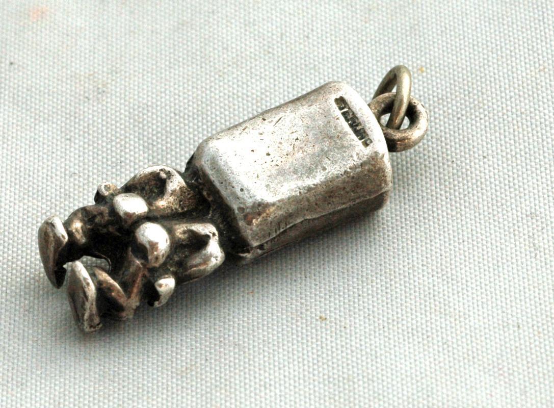Sterling Silver Tiki God 3-D Pendant Charm 8.1 grams/ exquisite details