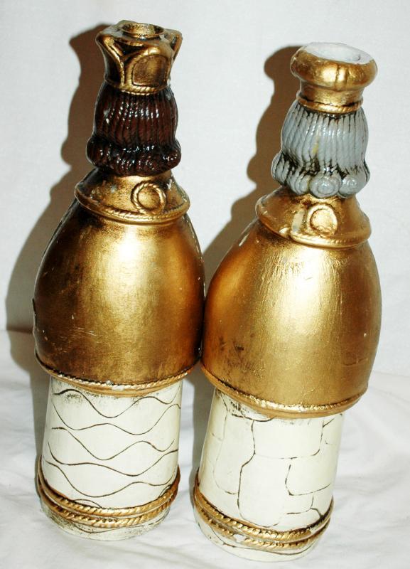 2 of 3 Wise Men Kings Papier , Paper Mache Candle Holders,Hand Crafted , Japan , Christmas Decor, Nativity