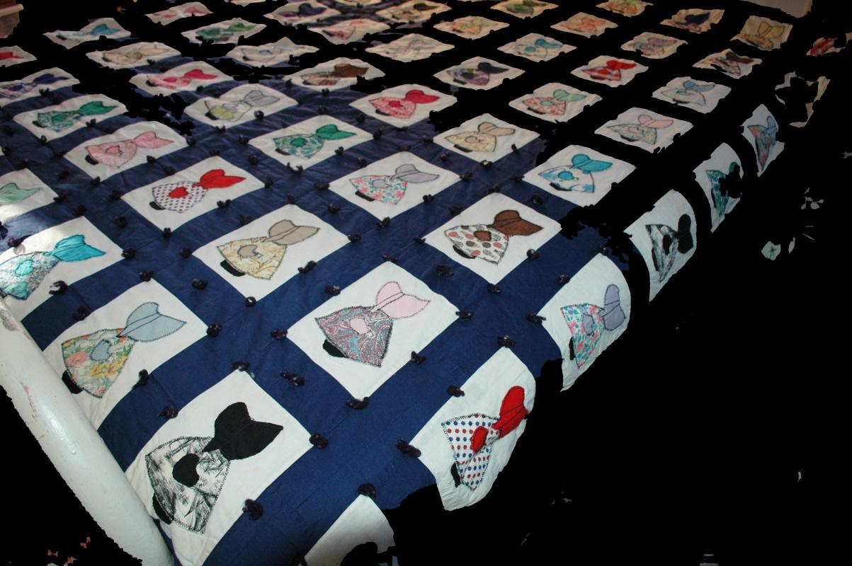 Sun Bonnet Sue Quilt Vintage Hand Made Excellent Condition Never Used
