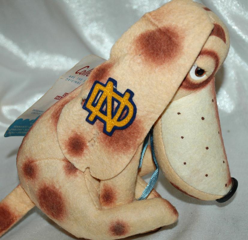Notre Dame Stuffed Wool Felt Dog - College Pet - 1940's- Peppy