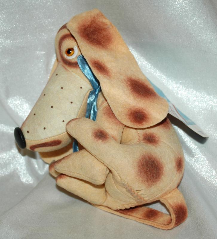 Notre Dame Stuffed Wool Felt Dog - College Pet - 1940's- Peppy