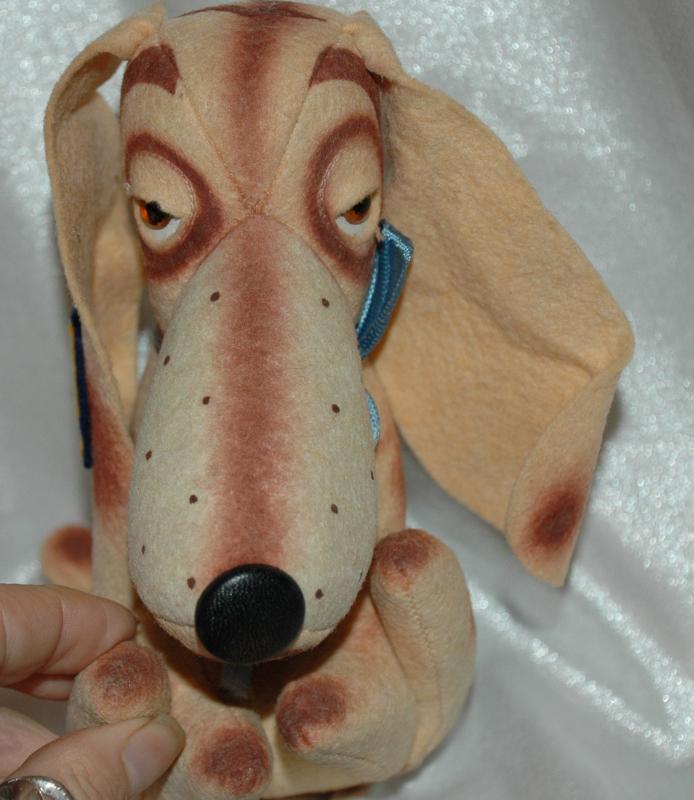 Notre Dame Stuffed Wool Felt Dog - College Pet - 1940's- Peppy