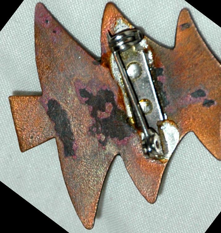 Hand Crafted Copper Enamel Christmas Tree Pin