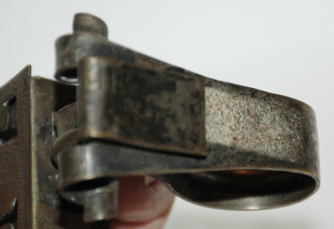 Silver Matchbox Holder with Clip Assembly Unique