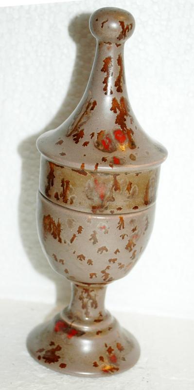 Fat Lava Footed & Lidded Apothecary or Urn Style Pottery Table Lighter Mid-Century Moderist