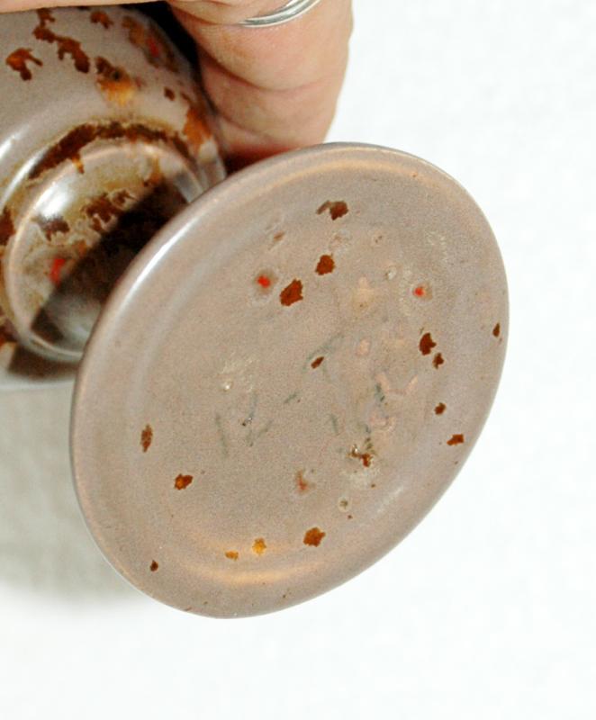 Fat Lava Footed & Lidded Apothecary or Urn Style Pottery Table Lighter Mid-Century Moderist