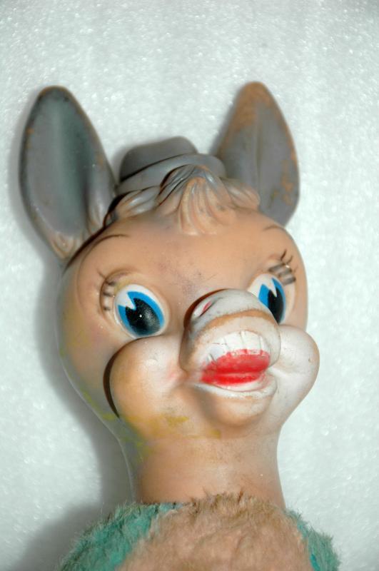 1963 My Toy Donkey Vinyl Head with plush body Vintage