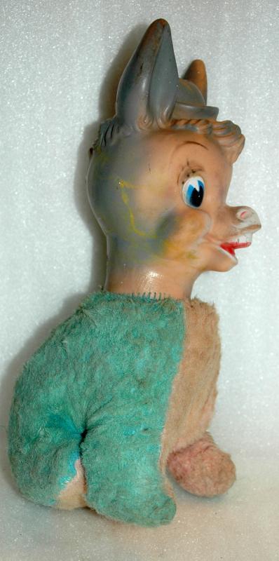 1963 My Toy Donkey Vinyl Head with plush body Vintage