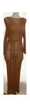 1940's Rayon Boucle Hand Knit Dress Gown * PRICED REDUCED! **