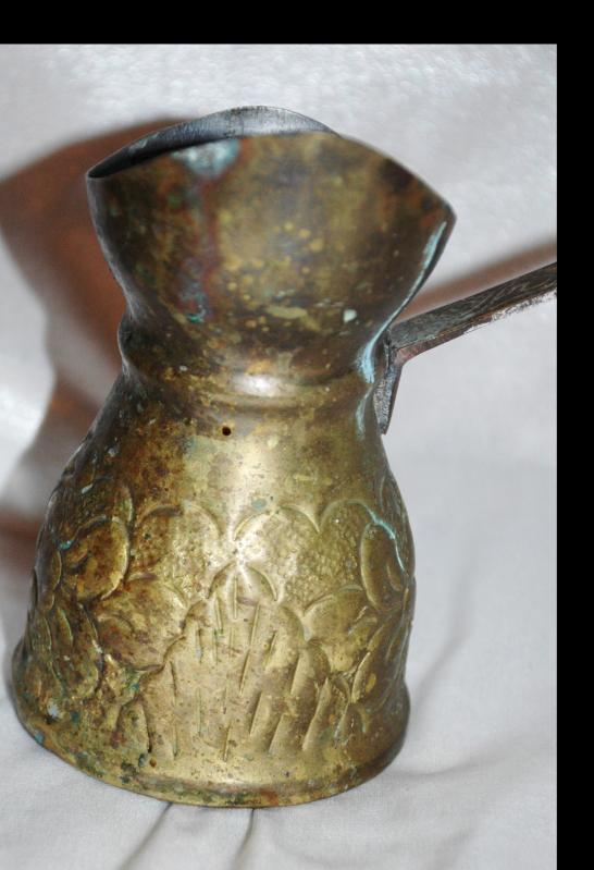 TURKISH OTTOMAN CEZVE BRASS COFFEE POT ANTIQUE