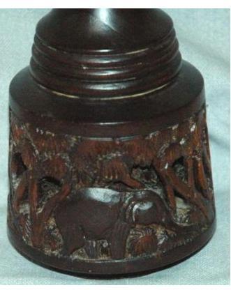 African Wood Bas-Relief Carved Vase ** PRICE REDUCED ** PRICE REDUCTION !!