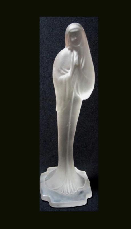 Heisey Genuine Original Frosted Satin Crystal Glass Madonna