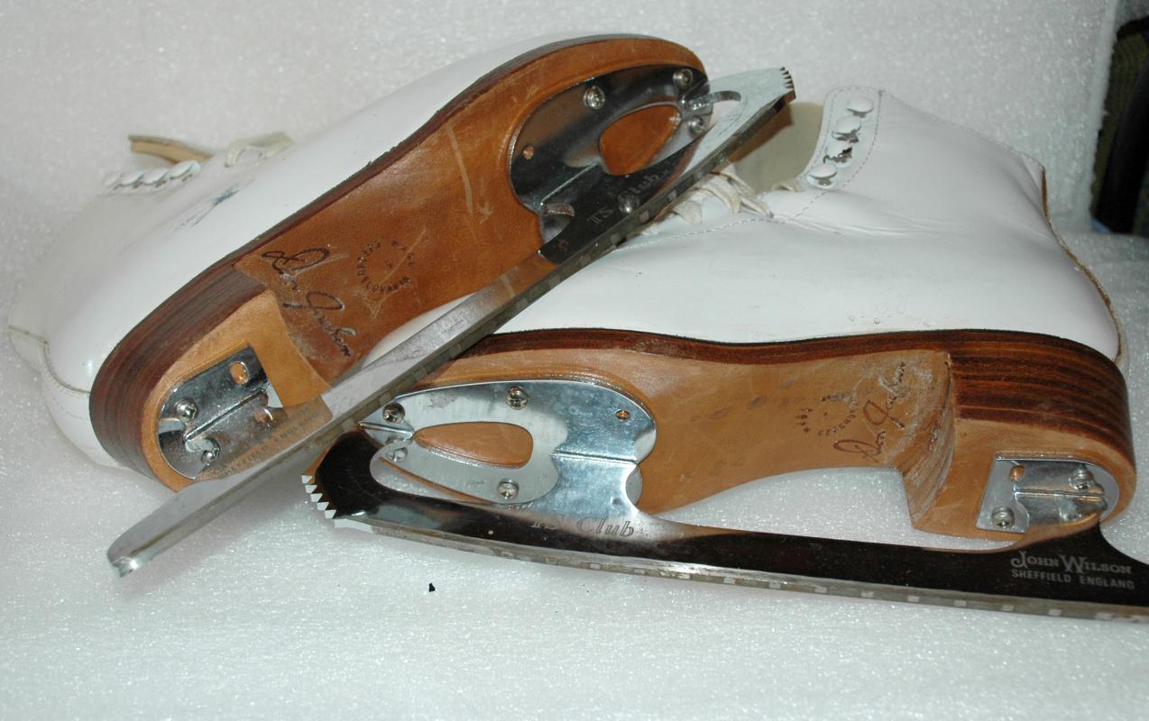 Ice Skates Figure Skating Don Jackson/ John Wilson Sheffield Blades TS Club Sz 4