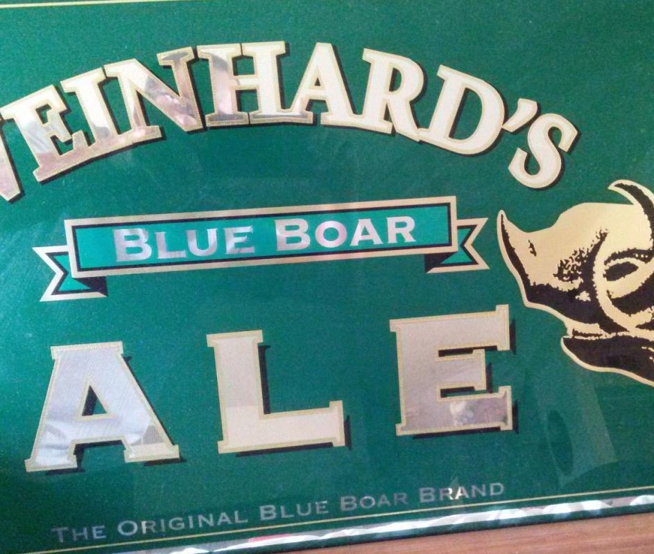 Weinhards 1981 Boars Head Blue Boar ALE Beer Mirrored Sign