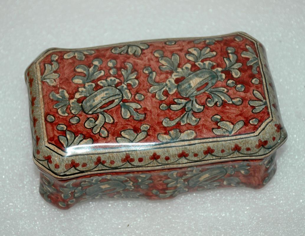 Biagioli Gubbio Ceramiche Itatly Ceramic Trinket Box