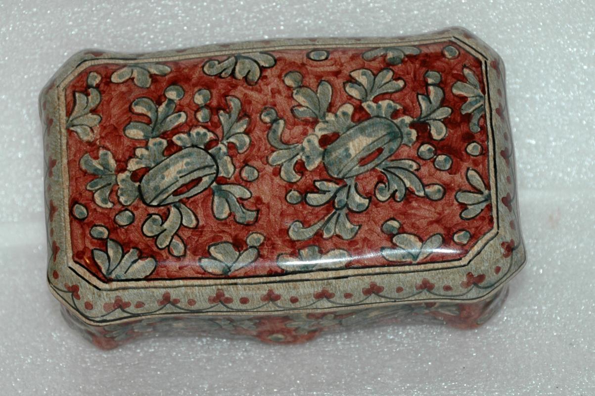 Biagioli Gubbio Ceramiche Itatly Ceramic Trinket Box