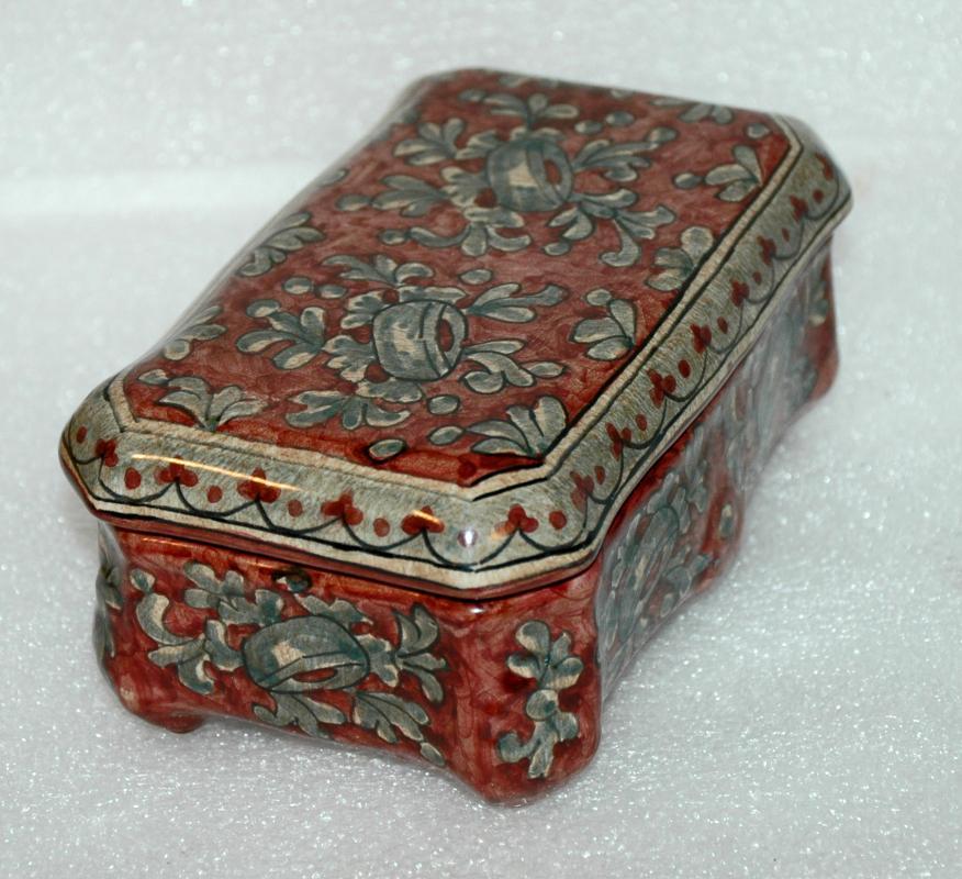 Biagioli Gubbio Ceramiche Itatly Ceramic Trinket Box