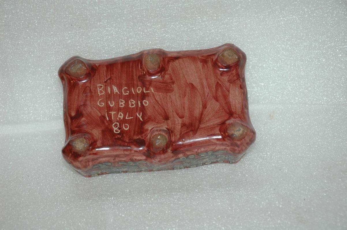 Biagioli Gubbio Ceramiche Itatly Ceramic Trinket Box