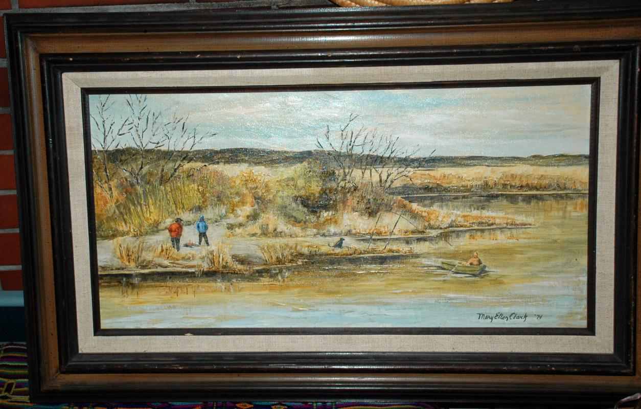 Original Oil Painting Steel Headers at Thomas Eddy by Mary Ellen Clark