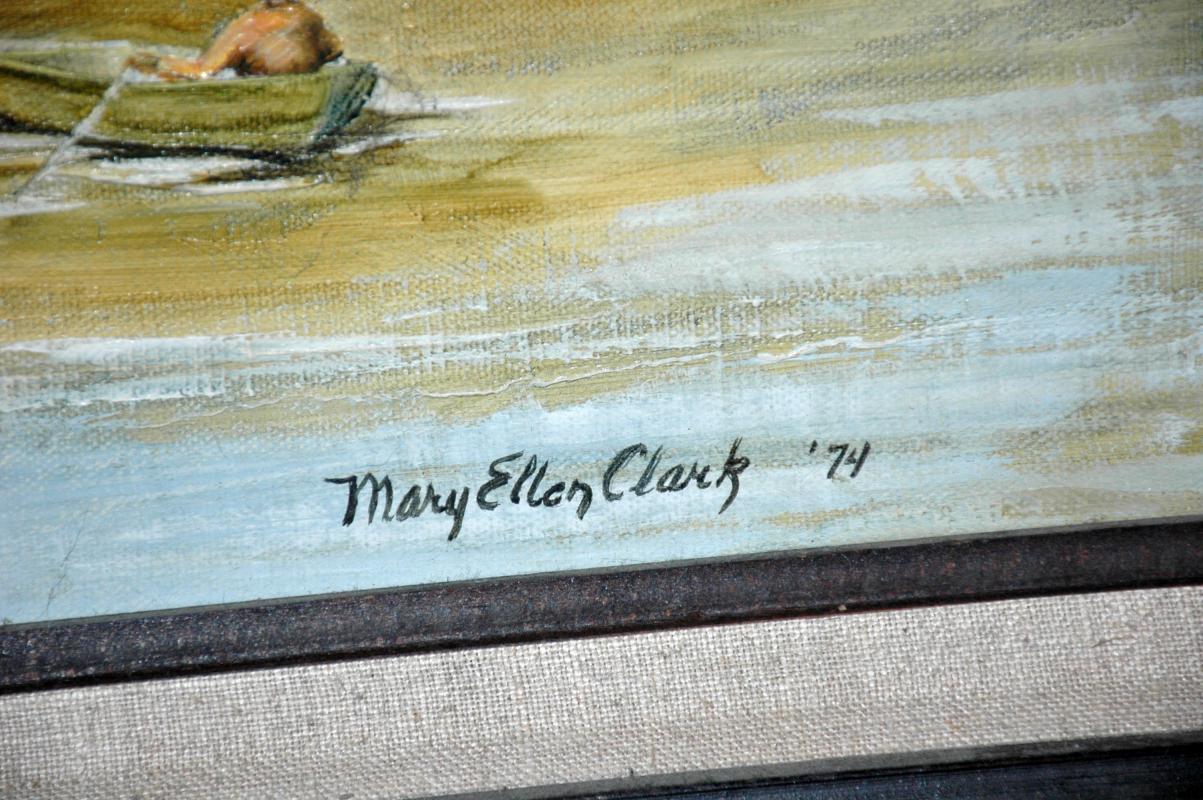 Original Oil Painting Steel Headers at Thomas Eddy by Mary Ellen Clark
