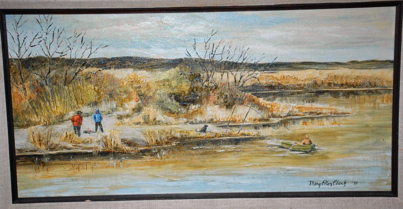 Original Oil Painting Steel Headers at Thomas Eddy by Mary Ellen Clark