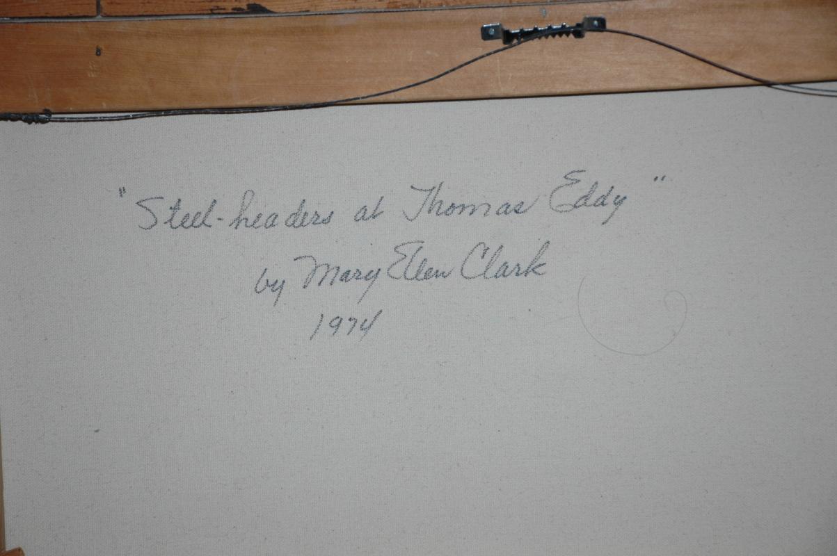 Original Oil Painting Steel Headers at Thomas Eddy by Mary Ellen Clark